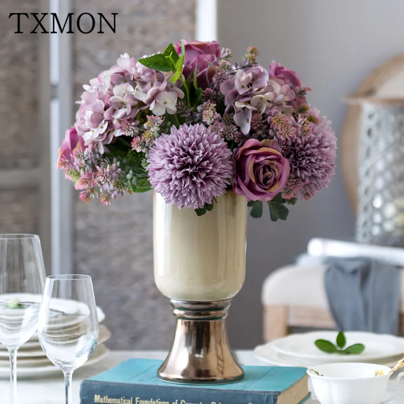 TXMON Wedding simulation flower bouquet decoration fake flowers table light luxury flower row home living room floral decoration
TXMON Wedding simulation flower bouquet decoration fake flowers table light luxury flower row home living room floral decoration