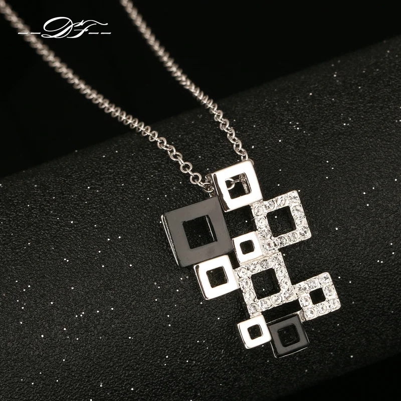 DFN231 Simple Elegant Geometry Paved Crystal Necklaces & pendants Fashion Brand Jewelry For Women Gifts Chains colares HotSale
DFN231 Simple Elegant Geometry Paved Crystal Necklaces & pendants Fashion Brand Jewelry For Women Gifts Chains colares HotSale
