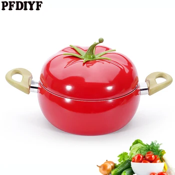 Creative Tomato Shape Kitchen Soup Pot 20cm Fruit Pan Non-stick Aluminum Sauce Pan Boiler No Fumes Household Cooking Tools
Creative Tomato Shape Kitchen Soup Pot 20cm Fruit Pan Non-stick Aluminum Sauce Pan Boiler No Fumes Household Cooking Tools