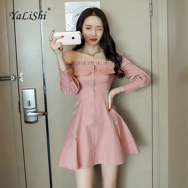 Plus Size Solid A-line Dress Autumn Women Pink Khaki Long Sleeve Slash Neck Elegant Party Mini Dress Modis Club Zippers Dresses
Plus Size Solid A-line Dress Autumn Women Pink Khaki Long Sleeve Slash Neck Elegant Party Mini Dress Modis Club Zippers Dresses