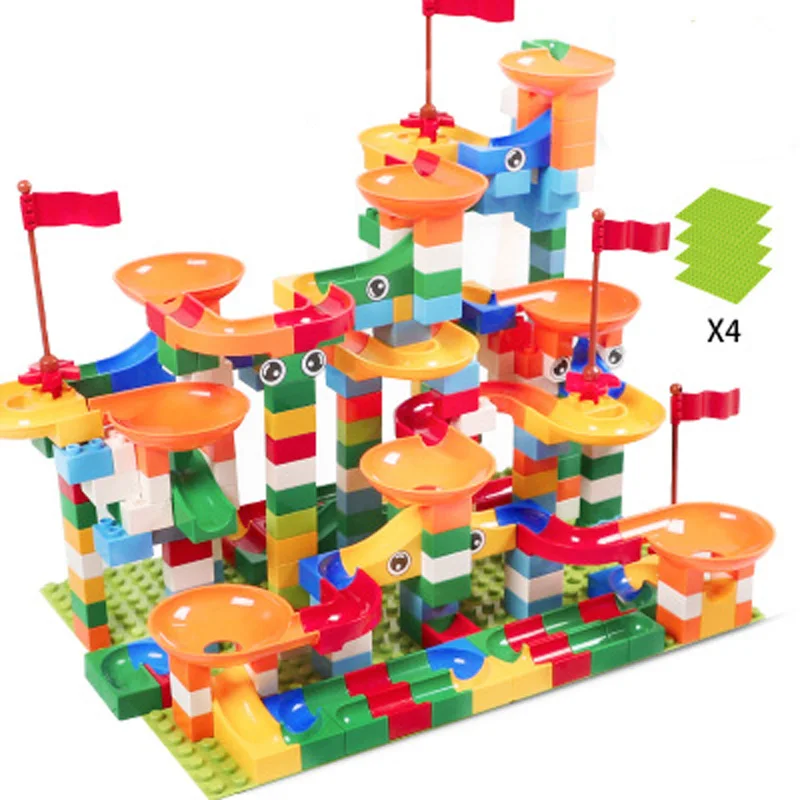 52Pcs Construction Marble Race Run Maze Balls Track Building Blocks Big Size Educational Bricks Compatible with brand design
52Pcs Construction Marble Race Run Maze Balls Track Building Blocks Big Size Educational Bricks Compatible with brand design