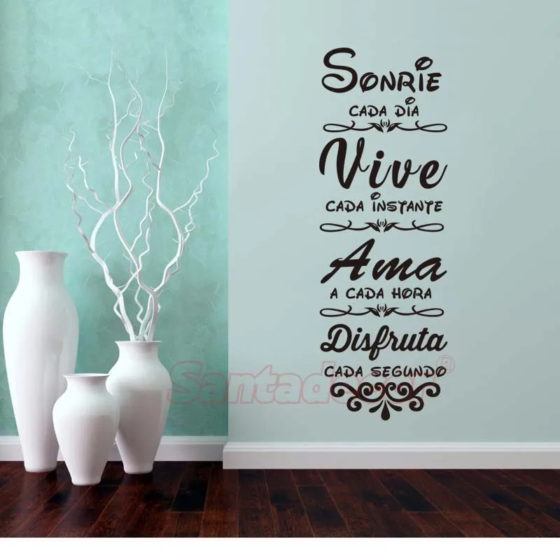 

Spanish Quote Wall Sticker Normas de Casa Vinilos Wall Art Wall Decor Living Room Mural Wall Decal Removable Home Decor Poster