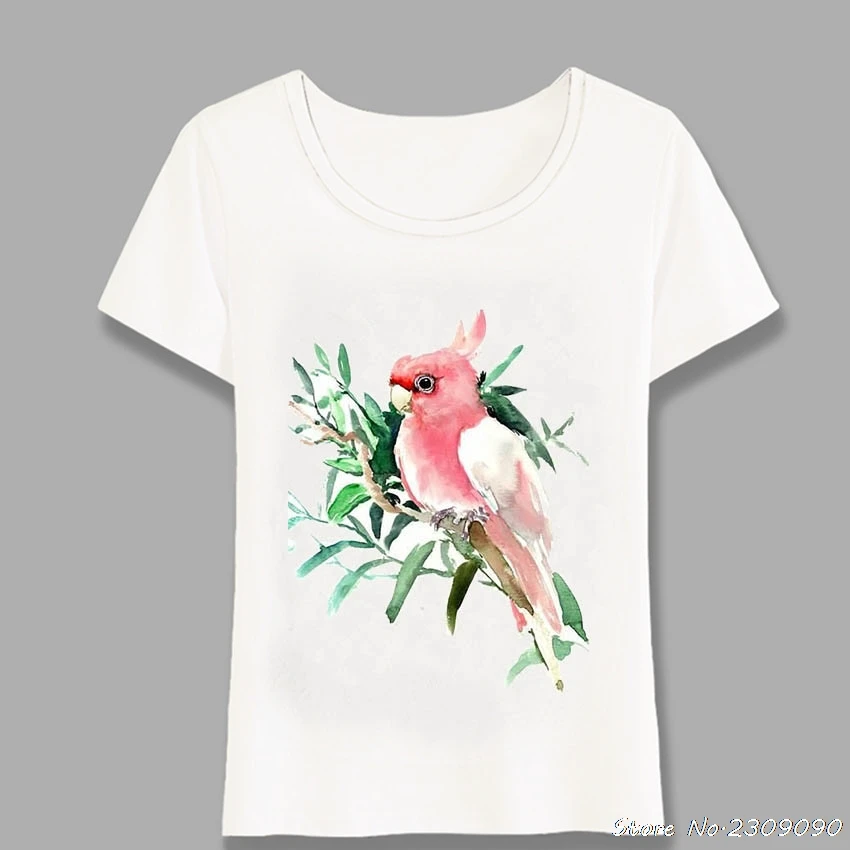 New Summer Women t-shirt Pink Cockatoo Print T-Shirt Lovely Bird Design Casual Tops Novelty Tee Cute Girl Short Sleeve Harajuku
New Summer Women t-shirt Pink Cockatoo Print T-Shirt Lovely Bird Design Casual Tops Novelty Tee Cute Girl Short Sleeve Harajuku