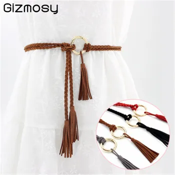 Women's Belt Solid Color Round Shape Buckle Belts Ethnic Style Knotted Waist Rope Tassel Decorative Belt for Dresses SY5031
Women's Belt Solid Color Round Shape Buckle Belts Ethnic Style Knotted Waist Rope Tassel Decorative Belt for Dresses SY5031