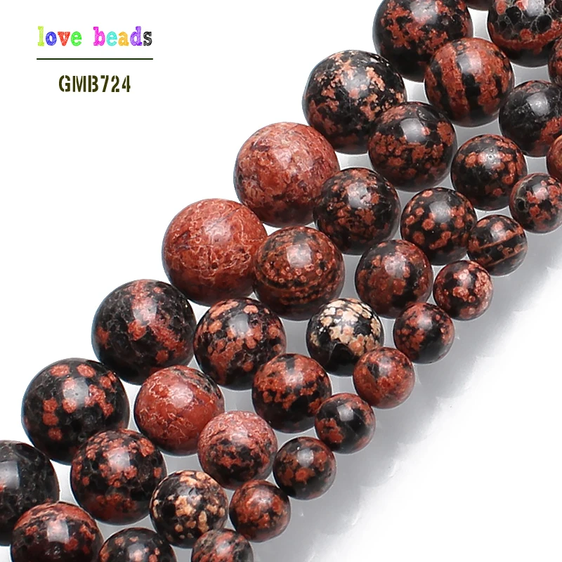 Natural Stone Beads Mahagony Snowflake Jaspers Round Loose Beads For Jewelry Making Bracelet 15 inches 6/8/10/12mm Diy Jewelry
Natural Stone Beads Mahagony Snowflake Jaspers Round Loose Beads For Jewelry Making Bracelet 15 inches 6/8/10/12mm Diy Jewelry