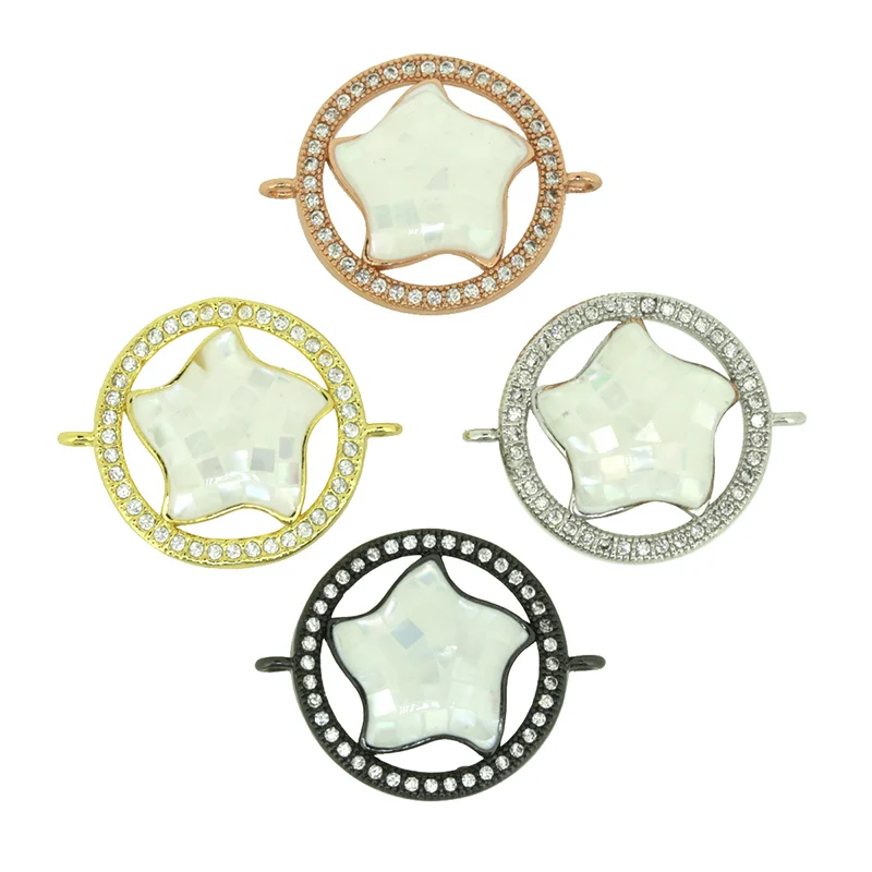 2.2cm Small Star Charm Pave Natural White Abalone Shell White Clear CZ Bead Connector 2 Buckles Charms For Jewelry DIY Material
2.2cm Small Star Charm Pave Natural White Abalone Shell White Clear CZ Bead Connector 2 Buckles Charms For Jewelry DIY Material