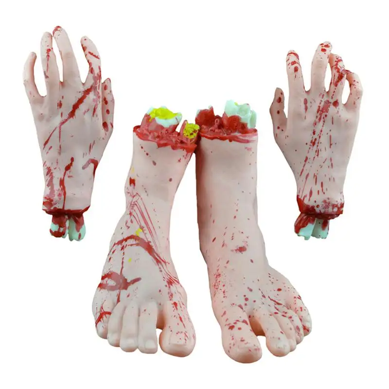 4pcs/set Scary Human Parts Prop Terror Prank Prop Body Parts for Halloween Decorations Haunted Houses Stage Props Magic Tricks
4pcs/set Scary Human Parts Prop Terror Prank Prop Body Parts for Halloween Decorations Haunted Houses Stage Props Magic Tricks