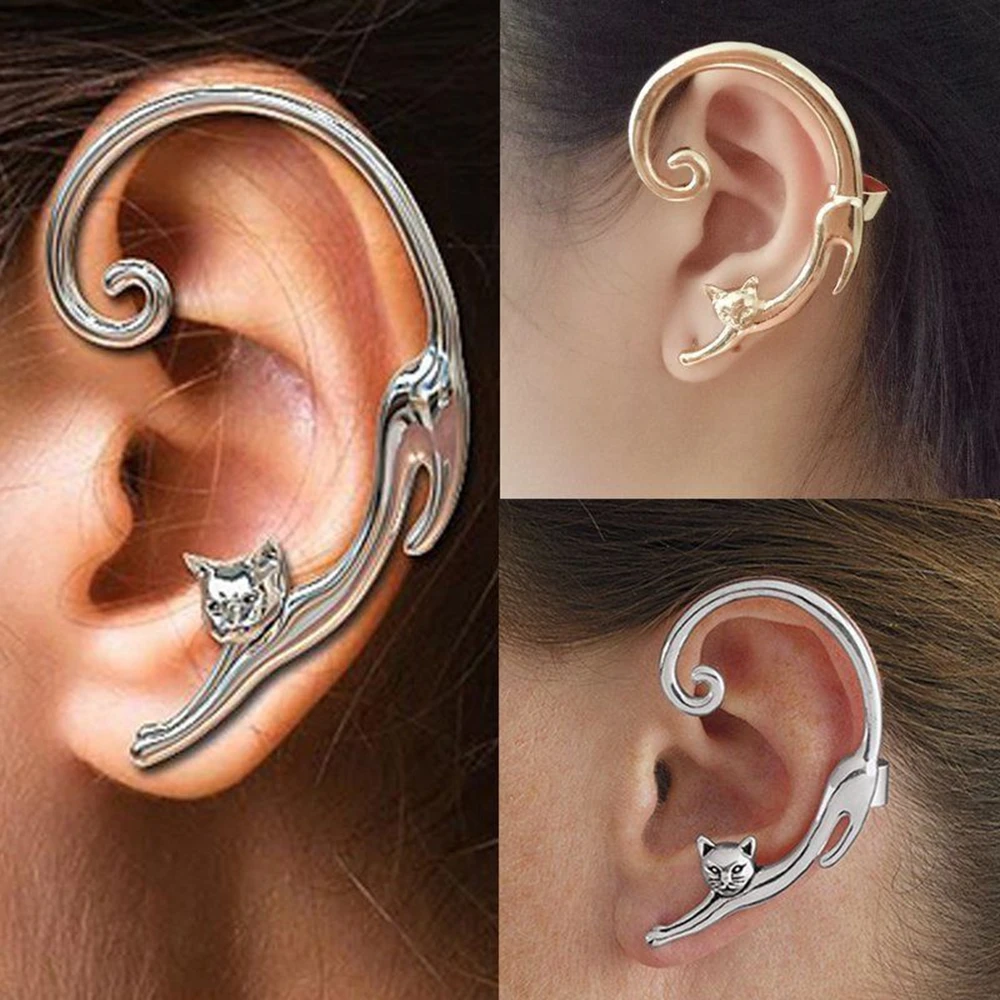 Fashion Cat Clip Ear Cuff Stud Women's Punk Wrap Cartilage Gold Sliver Earring Jewelry Wholesale
Fashion Cat Clip Ear Cuff Stud Women's Punk Wrap Cartilage Gold Sliver Earring Jewelry Wholesale