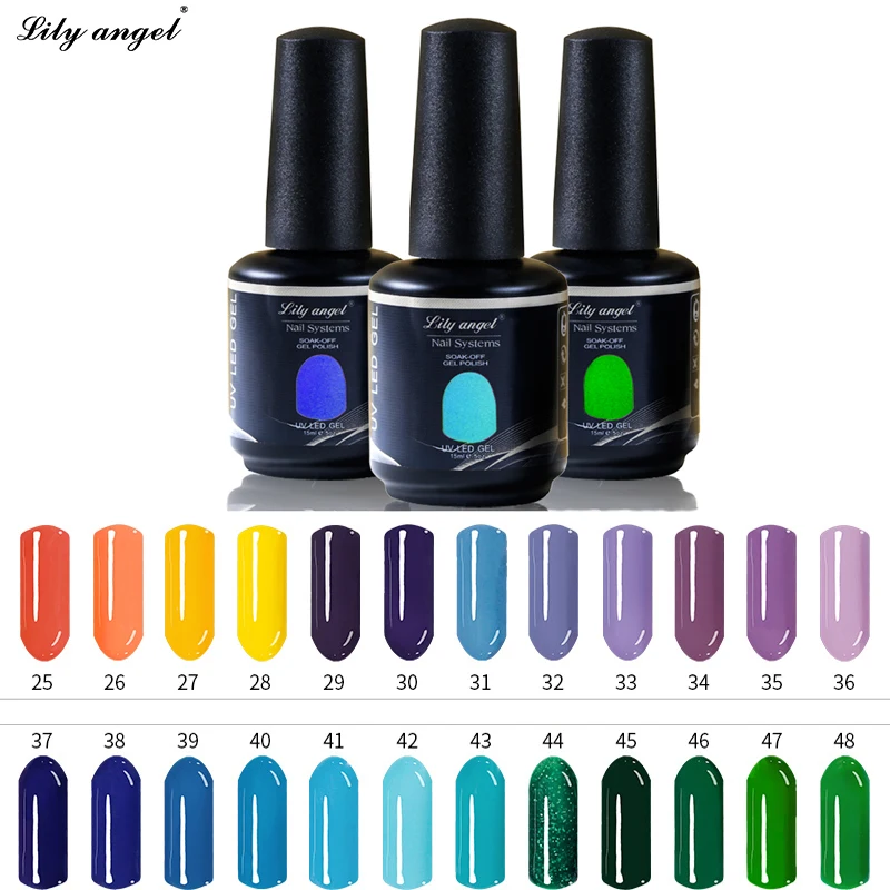 Lily angel 15ml 90 Gorgeous Colors Available UV Lamp Soak Off UV Gel Nail Polish Vernish Semi Permanent Gel Polish NO.25-48
Lily angel 15ml 90 Gorgeous Colors Available UV Lamp Soak Off UV Gel Nail Polish Vernish Semi Permanent Gel Polish NO.25-48