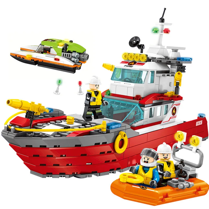 474Pcs Firefighting Pulley Yacht Model Building Blocks Compatible City Fire Control ship model Vessel Bricks kids Toy
474Pcs Firefighting Pulley Yacht Model Building Blocks Compatible City Fire Control ship model Vessel Bricks kids Toy