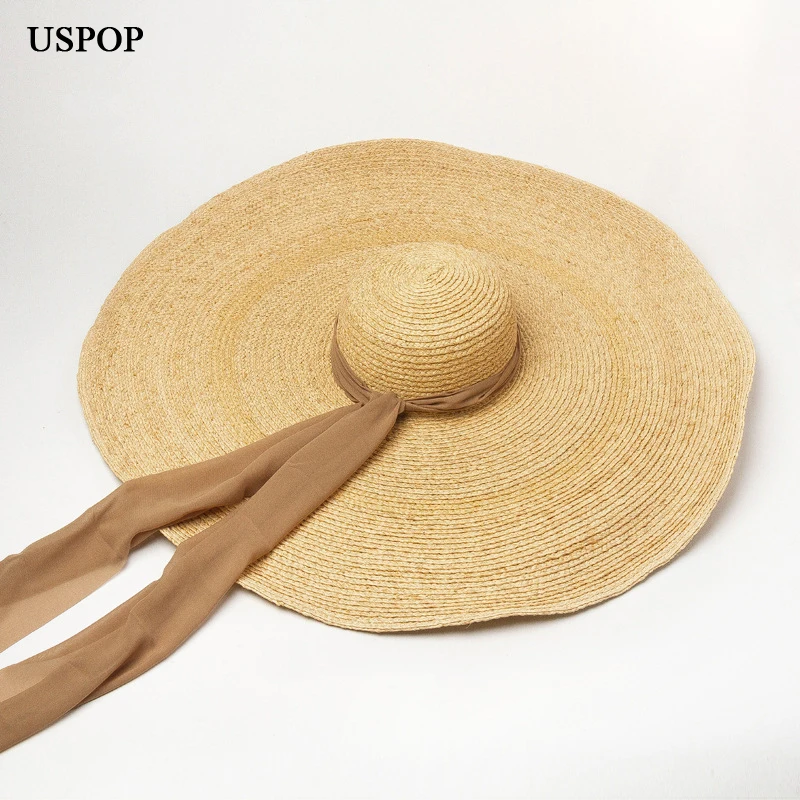 USPOP 2019 Super wide brim straw hats women raffia sun hats summer chiffon ribbon beach hat
USPOP 2019 Super wide brim straw hats women raffia sun hats summer chiffon ribbon beach hat