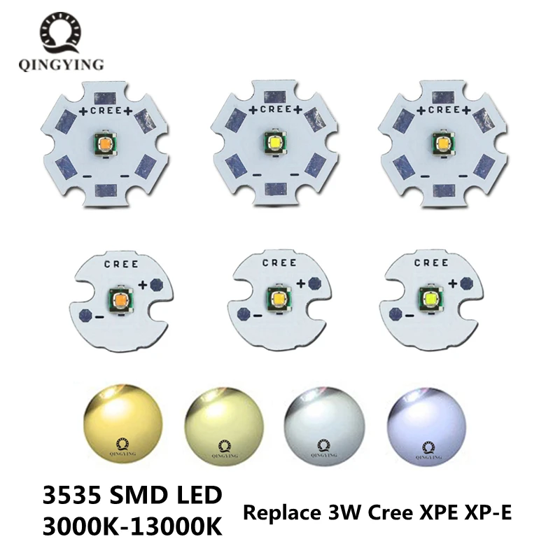 1pcs XPE XP-E Cree LED R3 3535 SMD 3W Cold White Warm White LED with 20mm 16mm PCB For Flashlight LED Bulbs Lighting DIY
1pcs XPE XP-E Cree LED R3 3535 SMD 3W Cold White Warm White LED with 20mm 16mm PCB For Flashlight LED Bulbs Lighting DIY