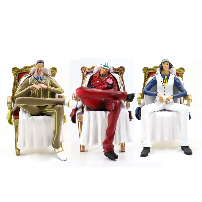 6" One Piece Anime Navy Admiral Aokiji Kuzan & Sakazuki & Kprusoian Sit ver. Boxed 16cm PVC Action Figure Model Doll Toys Gift
6" One Piece Anime Navy Admiral Aokiji Kuzan & Sakazuki & Kprusoian Sit ver. Boxed 16cm PVC Action Figure Model Doll Toys Gift