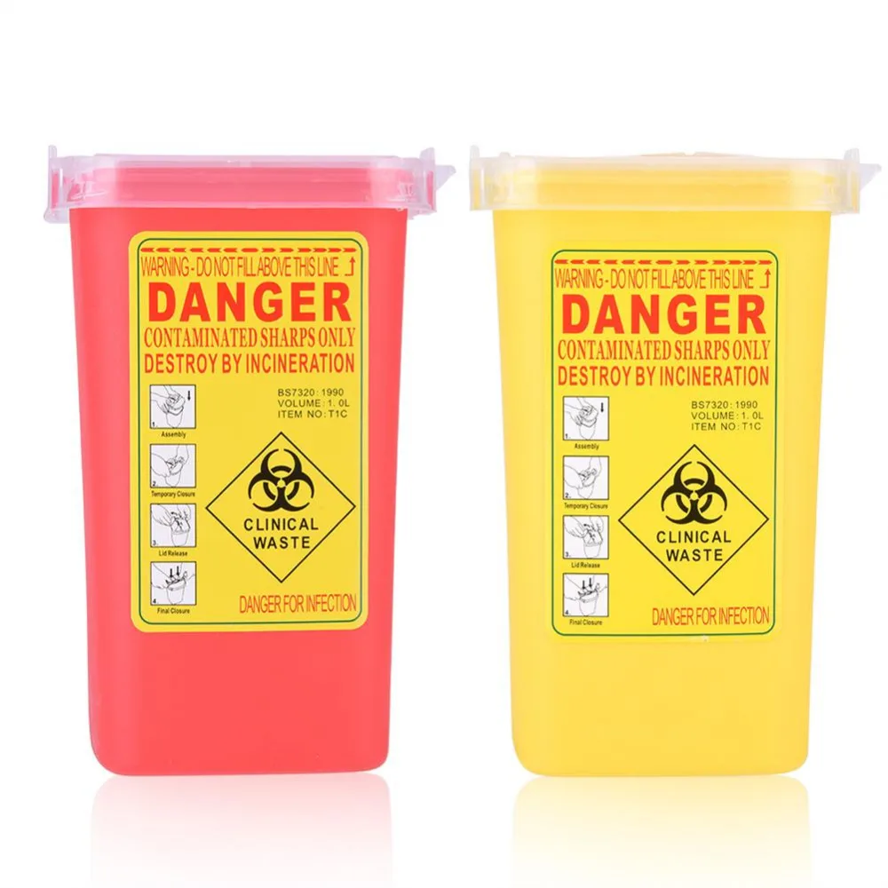 Tattoo Artists Disposal Container Medical Plastic Sharps Container Biohazard Needle Disposal 1L Size Waste Box Tattoo Supplies
Tattoo Artists Disposal Container Medical Plastic Sharps Container Biohazard Needle Disposal 1L Size Waste Box Tattoo Supplies