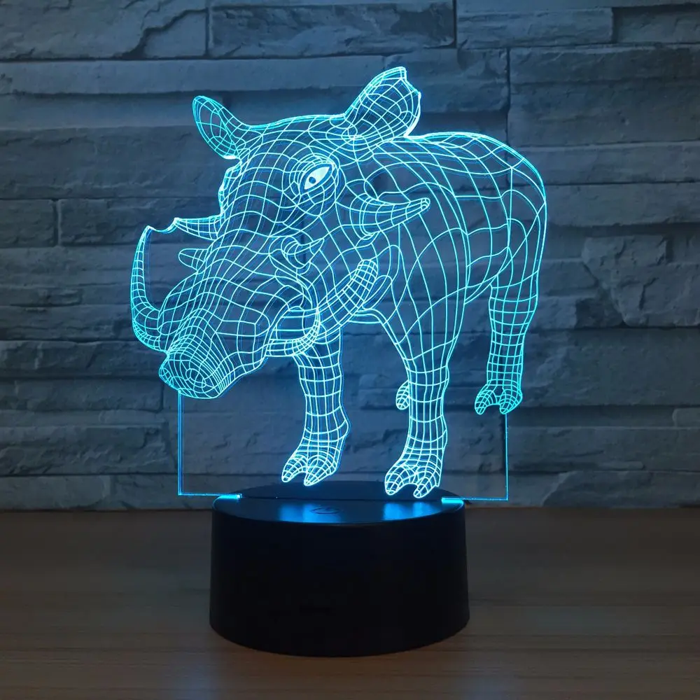 New Boar Seven Color Touch 3d Lamp Creative Desktop Energy Saving 3d Led Night Light Christmas gift for baby room lights
New Boar Seven Color Touch 3d Lamp Creative Desktop Energy Saving 3d Led Night Light Christmas gift for baby room lights