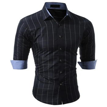 Brand 2018 Fashion Male Shirt Long-Sleeves Tops Classic Hit Color Small Plaid Mens Dress Shirts Slim Men Shirt 3XL
Brand 2018 Fashion Male Shirt Long-Sleeves Tops Classic Hit Color Small Plaid Mens Dress Shirts Slim Men Shirt 3XL