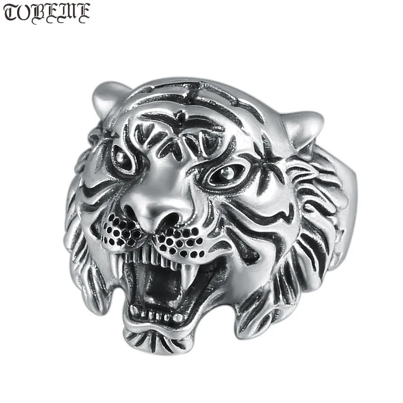 

Vintage 925 Silver White Tiger Ring Good Luck Man Ring 100% Sterling Silver Fengshui Tiger Ring Thai 925 Silver Ring