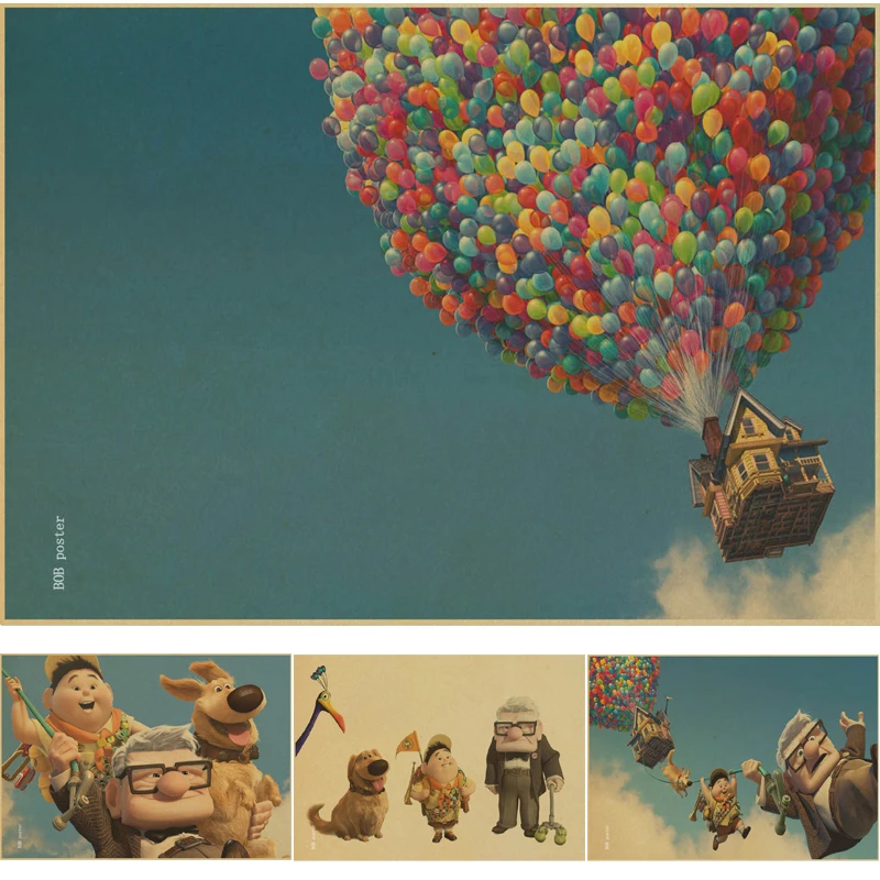 Vintage cartoon movie poster Up Posters retro kraft paper vintage Posters Wall Sticker home decorative
Vintage cartoon movie poster Up Posters retro kraft paper vintage Posters Wall Sticker home decorative