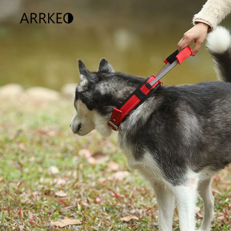 Мягкий Pet Ошейник integrated короткие эластичные Светоотражающий поводок собаки