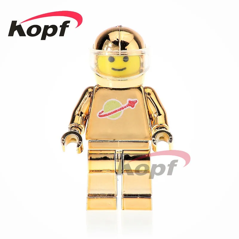 Single Sale PG1139 Super Heroes Chrome Astronaut Figure Golden Space Man Building Blocks Set Model Bricks Toy for Children
Single Sale PG1139 Super Heroes Chrome Astronaut Figure Golden Space Man Building Blocks Set Model Bricks Toy for Children