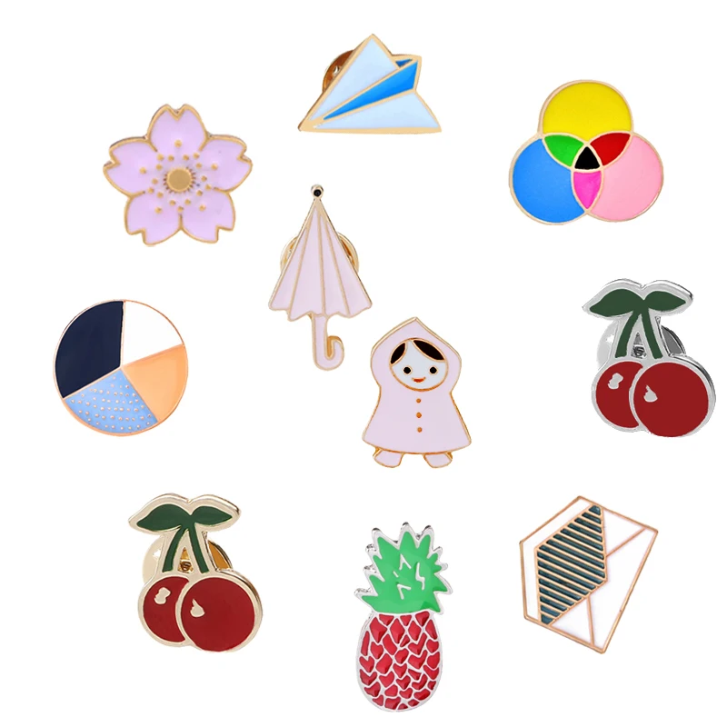 Fashion Fruit Brooch Pins Cherry Pineapple Flower Envelope Cartoon badge Clothes Accessories Enamel Pin Lovers Jewelry kids Gift
Fashion Fruit Brooch Pins Cherry Pineapple Flower Envelope Cartoon badge Clothes Accessories Enamel Pin Lovers Jewelry kids Gift