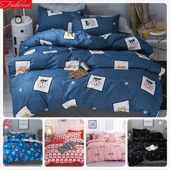 Soft Skin Cotton Bedding Set 3pcs/4pcs Kids Bed Linen Single Twin Queen King Size Duvet Cover 1.35m 1.5m 1.8m 2m 2.2m Bedspreads
Soft Skin Cotton Bedding Set 3pcs/4pcs Kids Bed Linen Single Twin Queen King Size Duvet Cover 1.35m 1.5m 1.8m 2m 2.2m Bedspreads