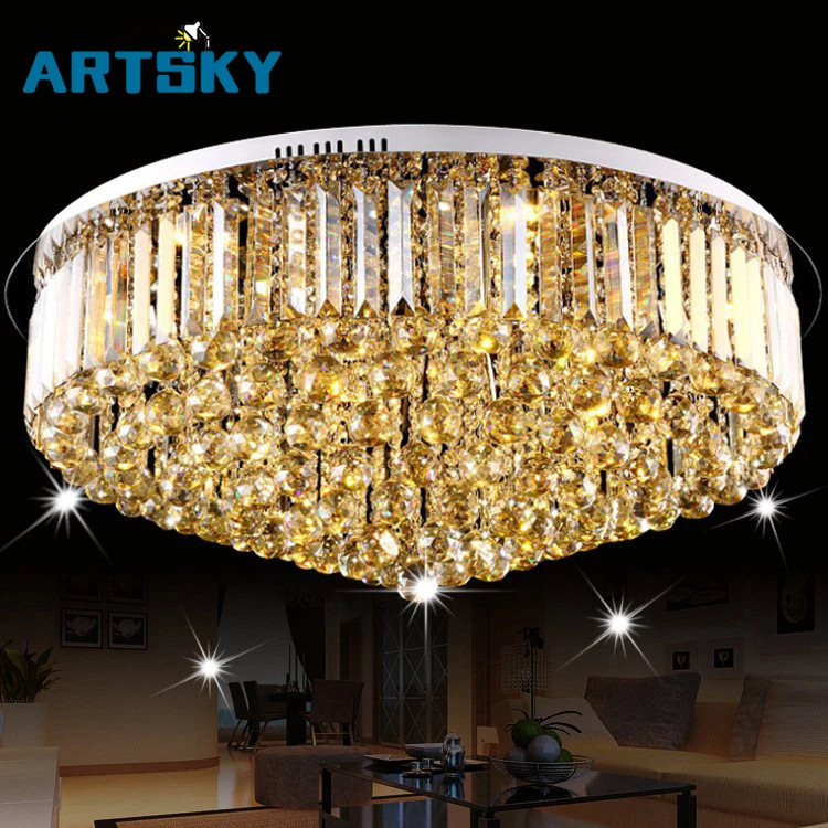 Hot sales round flushmount K9 crystal chandelier modern minimalist LED lamp living room Bedroom Chandeliers
Hot sales round flushmount K9 crystal chandelier modern minimalist LED lamp living room Bedroom Chandeliers