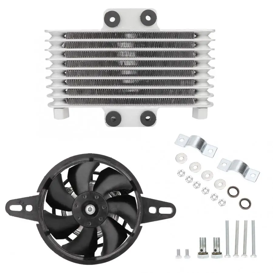 Universal Motorcycle Oil Cooler Upgrade Aluminum Motorcycle Engine Oil Cooling Fan Water Cooler Radiator for most motorcycles
Universal Motorcycle Oil Cooler Upgrade Aluminum Motorcycle Engine Oil Cooling Fan Water Cooler Radiator for most motorcycles