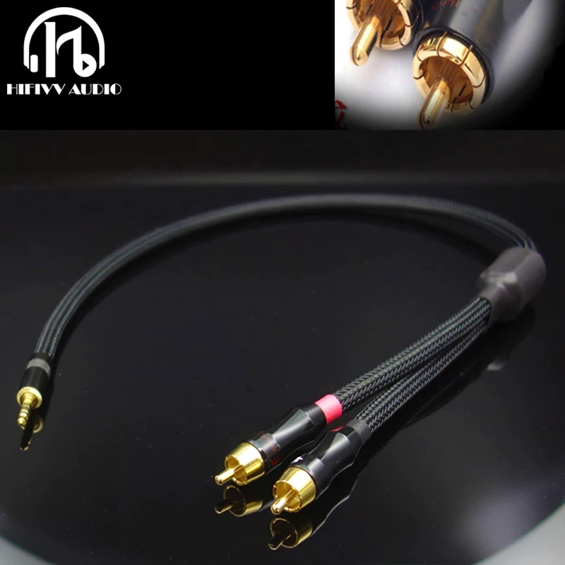 HIFI cable 3.5mm to rca plug AUX cable Audio signal line plug 3.5mm convert two RCA plug
HIFI cable 3.5mm to rca plug AUX cable Audio signal line plug 3.5mm convert two RCA plug