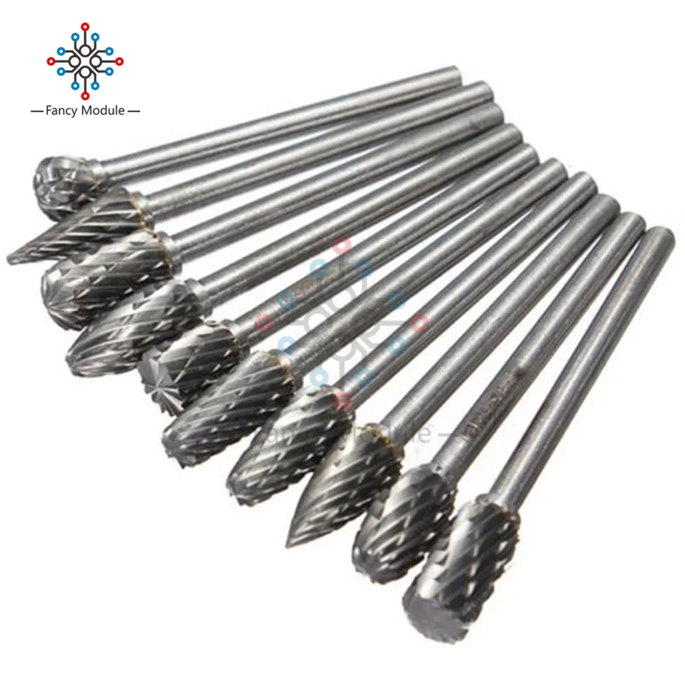 10Pcs 1/8" 6mm Tungsten Carbide Cutter Rotary Burr Set CNC Engraving Bit Tool
10Pcs 1/8" 6mm Tungsten Carbide Cutter Rotary Burr Set CNC Engraving Bit Tool
