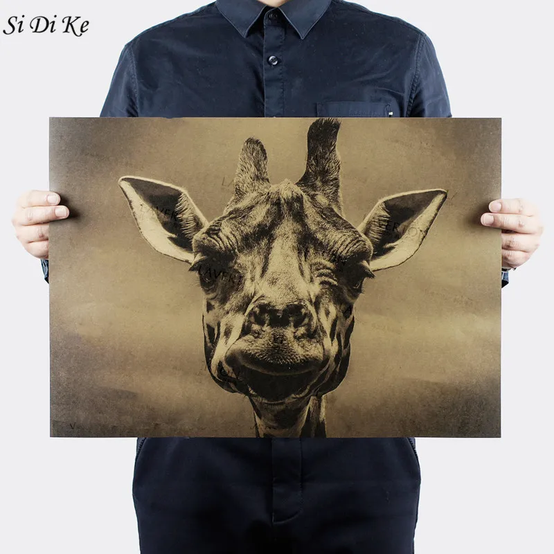 Si Di Ke Vintage Giraffe Nostalgia Kraft Paper Posters Paper Crafts Retro Painting Wall Sticker Wall Pictures for Living Room
Si Di Ke Vintage Giraffe Nostalgia Kraft Paper Posters Paper Crafts Retro Painting Wall Sticker Wall Pictures for Living Room