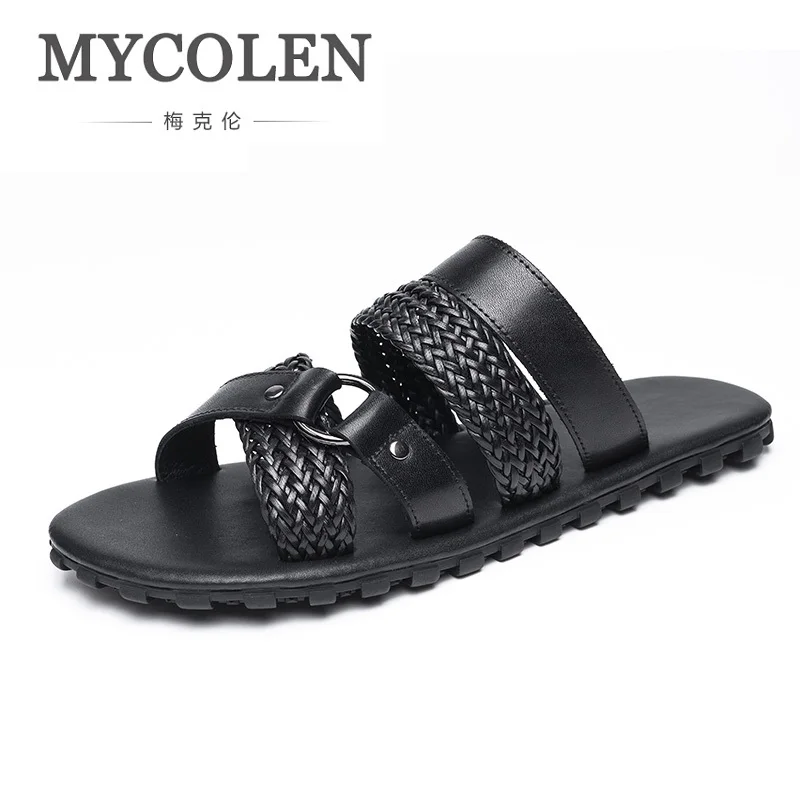 MYCOLEN Casual Famous Brand 2018 Men Shoes High Quality Slippers Summer Flip Flops Beach Leather Men Shoes Men Beach Sandals
MYCOLEN Casual Famous Brand 2018 Men Shoes High Quality Slippers Summer Flip Flops Beach Leather Men Shoes Men Beach Sandals