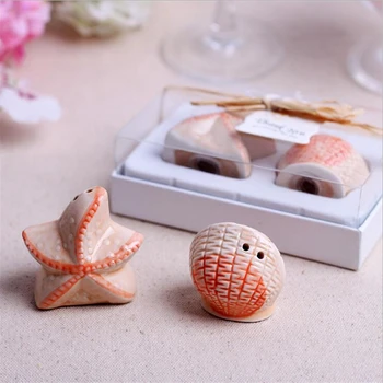 Ceramic Shells starfish Salt & Pepper Shaker Wedding Favors And Gifts For Guests Souvenirs Decoration Event & Party Supplies
Ceramic Shells starfish Salt & Pepper Shaker Wedding Favors And Gifts For Guests Souvenirs Decoration Event & Party Supplies
