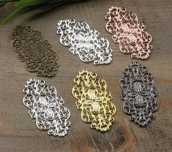 28x55mm Vintage Filigree Flower Metal Wraps Links European Charms Hair Clasp Bu Yao Accessories DIY Findings Multi-Color
28x55mm Vintage Filigree Flower Metal Wraps Links European Charms Hair Clasp Bu Yao Accessories DIY Findings Multi-Color