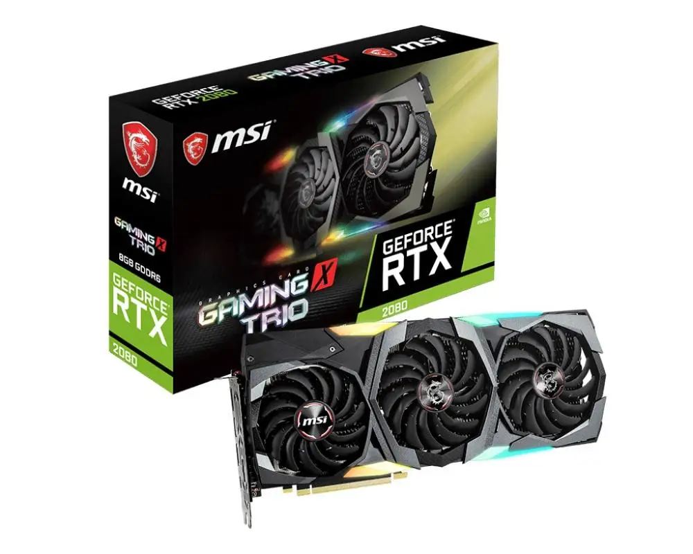 MSI видеокарта GeForce RTX 2080 GAMING X TRIO 8GB GDDR6 1860 MHz 2944 Units 256-bit 14 Gbps PCI Express x16 3.0 placa de video
MSI видеокарта GeForce RTX 2080 GAMING X TRIO 8GB GDDR6 1860 MHz 2944 Units 256-bit 14 Gbps PCI Express x16 3.0 placa de video