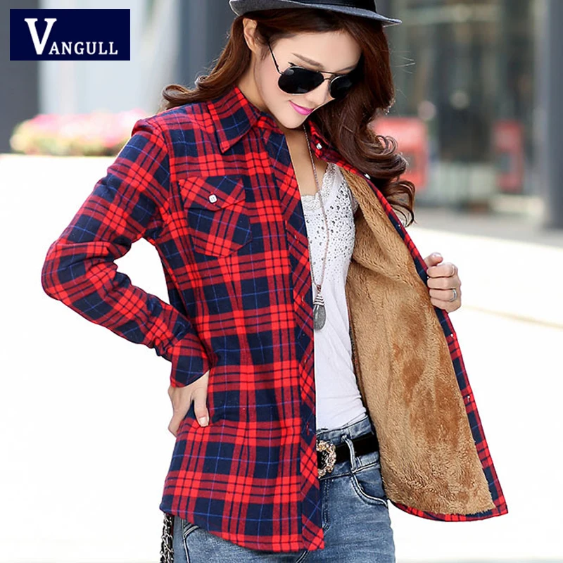 2019 Winter New Style Warm Women Velvet Thicker Jackets Plaid Shirt Long Sleeve Coat Female College Style Casual Loose Outerwear
2019 Winter New Style Warm Women Velvet Thicker Jackets Plaid Shirt Long Sleeve Coat Female College Style Casual Loose Outerwear