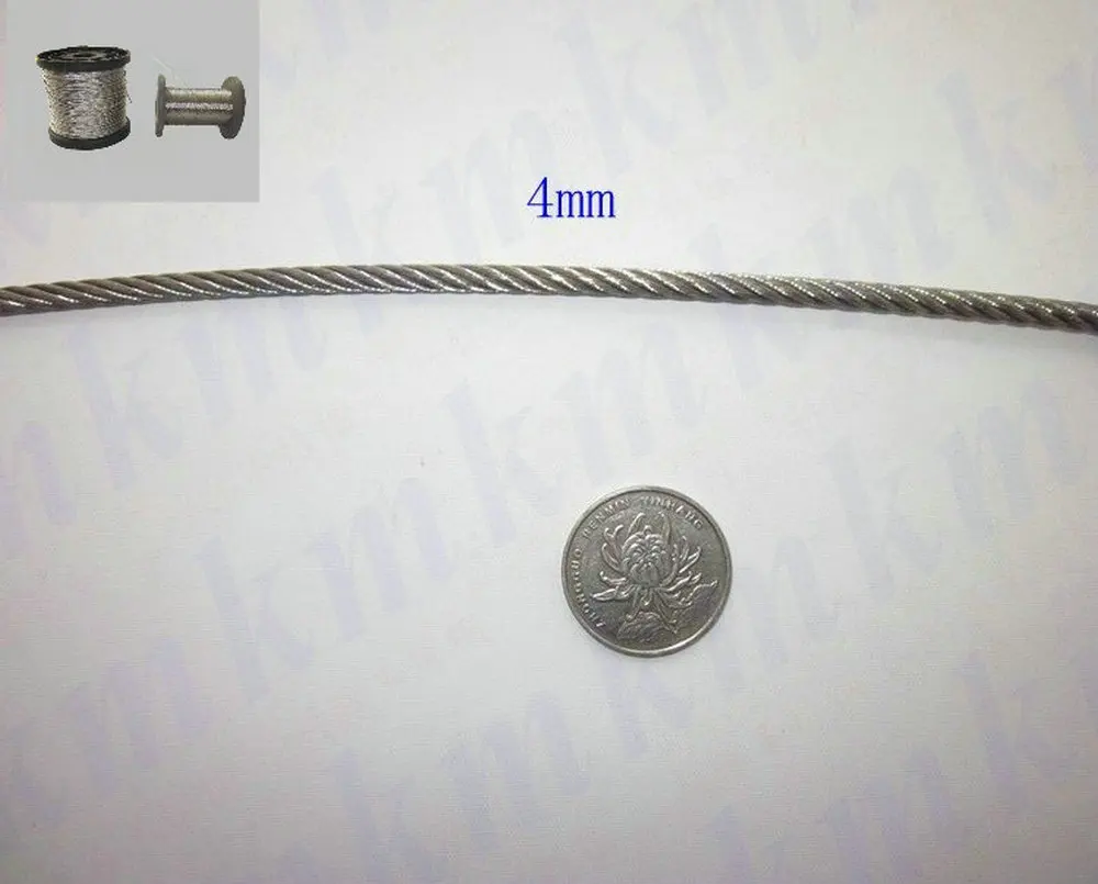 high tensile and anti corrosion 316 stainless steel wire rope 7X19 Structure 4.0 MM diameter
high tensile and anti corrosion 316 stainless steel wire rope 7X19 Structure 4.0 MM diameter