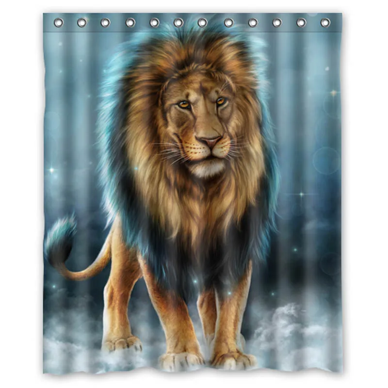 Lion Painting Art Shower Curtains Custom Design Creative Shower Curtain Bathroom Waterproof Polyester Fabric
Lion Painting Art Shower Curtains Custom Design Creative Shower Curtain Bathroom Waterproof Polyester Fabric