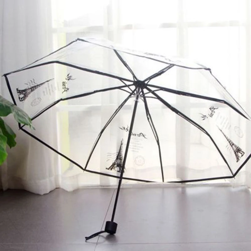 Tower Three Fold Umbrella Transparent Sun Rain Umbrellas Three Color Rain Tools Woman White Black Two Color
Tower Three Fold Umbrella Transparent Sun Rain Umbrellas Three Color Rain Tools Woman White Black Two Color