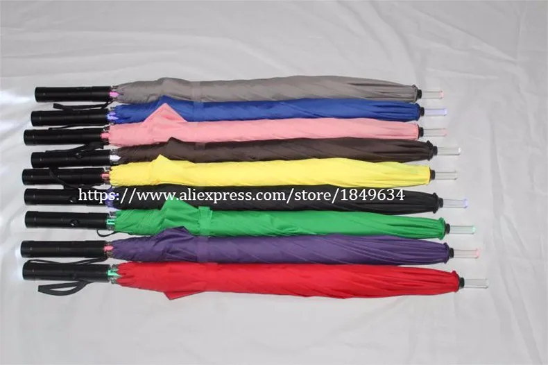 7 Colors LED Star Wars Umbrella Golf Umbrella Rain Men Women Light Flash Night Protection Car FlashLight Transparent Umbrella