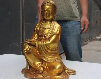 19 Copper Bronze Gild Scriptures Guanyin Free Kwan-yin Bodhisattva Godess Statue
19 Copper Bronze Gild Scriptures Guanyin Free Kwan-yin Bodhisattva Godess Statue