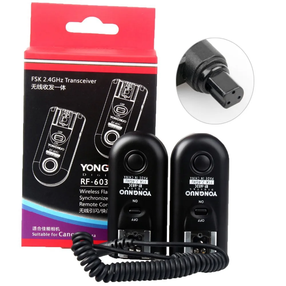 YONGNUO RF-603 C3 2.4 Ghz Wireless Remote Flash Trigger Shutter for Canon 1D 1DS EOS 5D Mark II 5D 50D 40D 30D 20D 10D
YONGNUO RF-603 C3 2.4 Ghz Wireless Remote Flash Trigger Shutter for Canon 1D 1DS EOS 5D Mark II 5D 50D 40D 30D 20D 10D