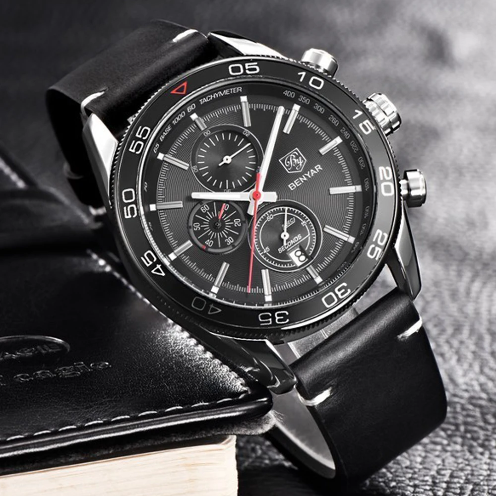 BENYAR Fashion Business Men Luxury Brand Quartz Watch Mens Waterproof Sport Chronograph Watches relogio masculino Clock Male
BENYAR Fashion Business Men Luxury Brand Quartz Watch Mens Waterproof Sport Chronograph Watches relogio masculino Clock Male