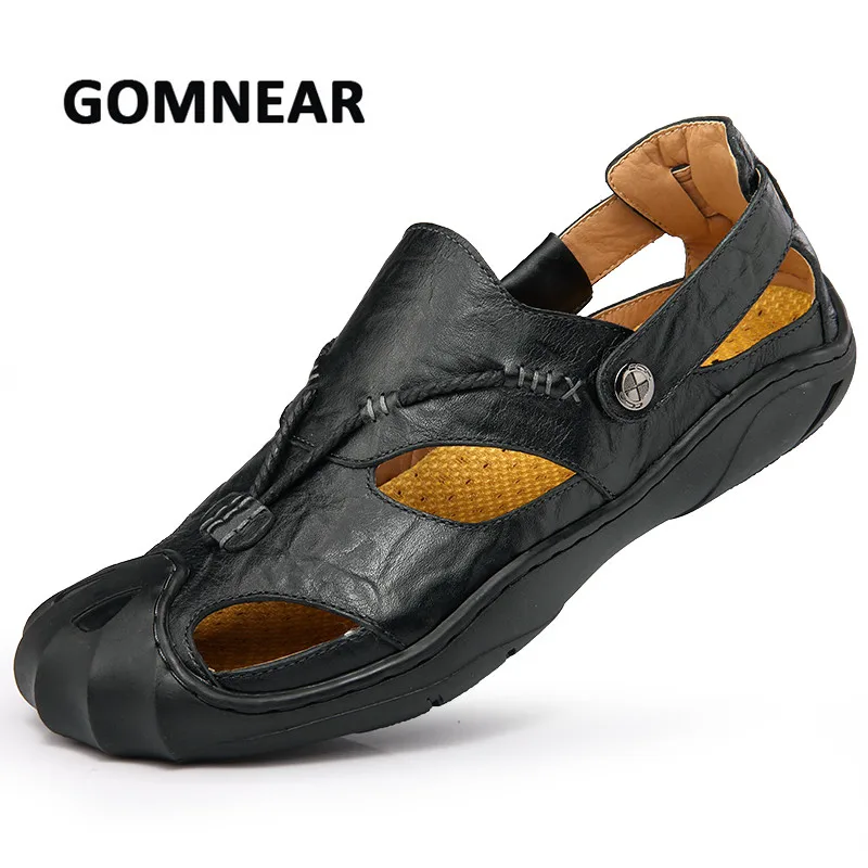 GOMNEAR Summer Men Sandals Breathable Outdoor Beach Shoes Sandals Men Sport Shoes Leather Sneakers Comfortable Walking Antiskid
GOMNEAR Summer Men Sandals Breathable Outdoor Beach Shoes Sandals Men Sport Shoes Leather Sneakers Comfortable Walking Antiskid