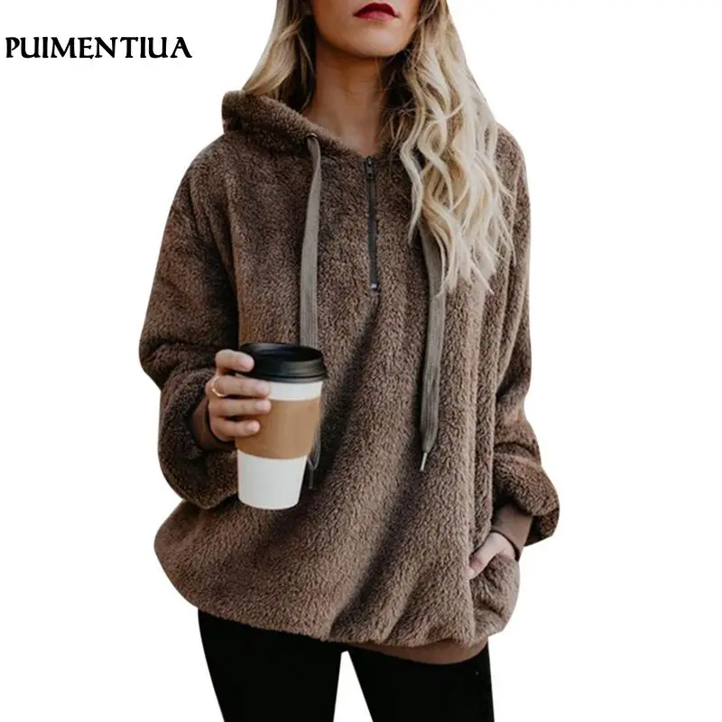 Puimentiua Women Fleece Hoodies 2018 Long Sleeve Hooded Pullover Sweatshirt Autumn Winter Warm Coat Plus Size 5XL Sudadera Mujer
Puimentiua Women Fleece Hoodies 2018 Long Sleeve Hooded Pullover Sweatshirt Autumn Winter Warm Coat Plus Size 5XL Sudadera Mujer