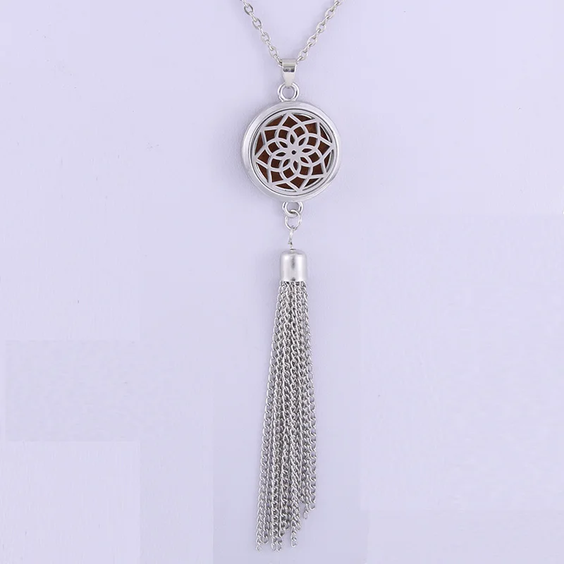 Stainless Steel Aroma Pendant Tassel Necklace Magnetic Aroma Essential Oil Diffuser Perfume Box Pendant jewelry
Stainless Steel Aroma Pendant Tassel Necklace Magnetic Aroma Essential Oil Diffuser Perfume Box Pendant jewelry