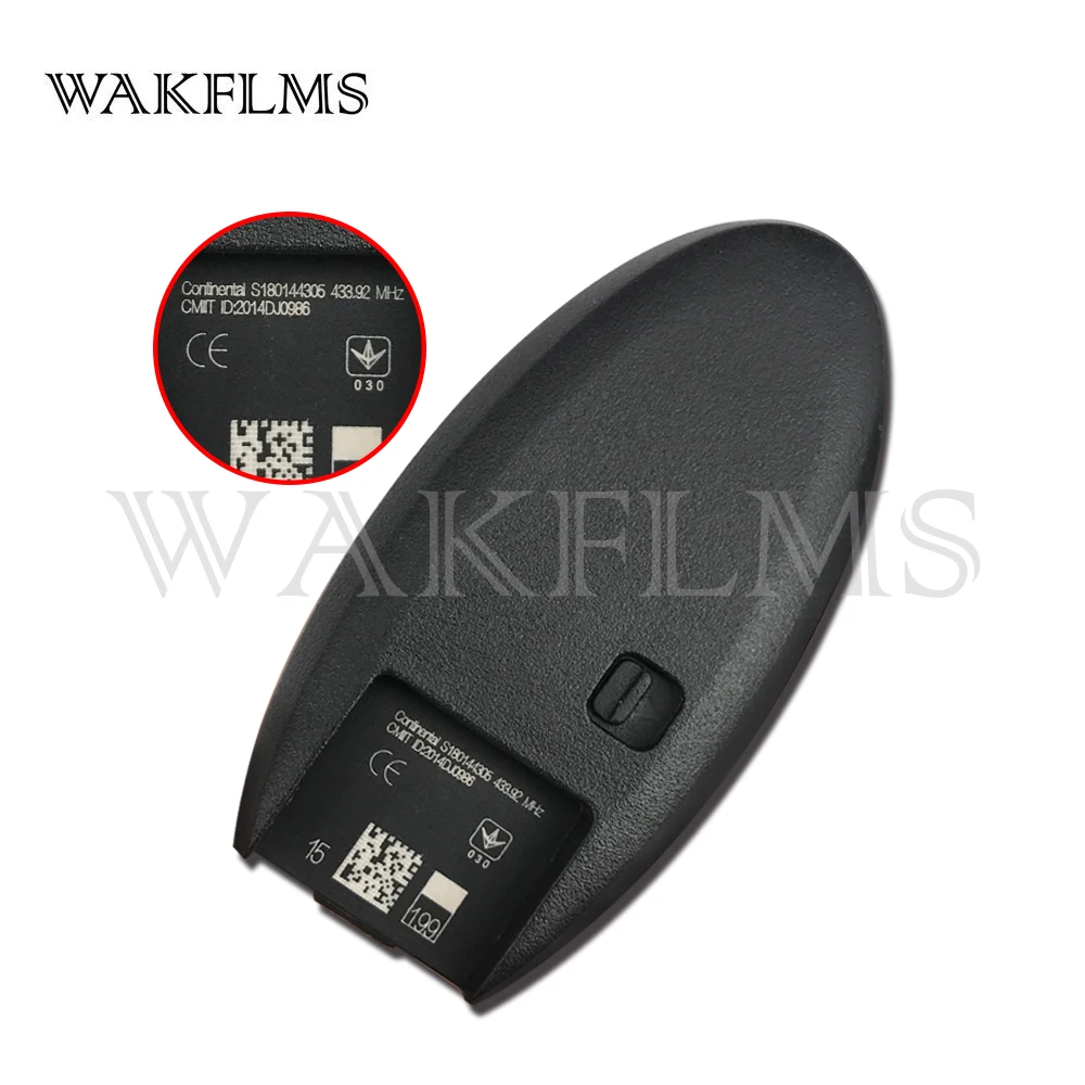 3 Button Smart Key 433MHz Fob for Nissan Pathfinder Murano 2015 2016 with PCF7953M Hitag AES Chip S180144305 S180144303