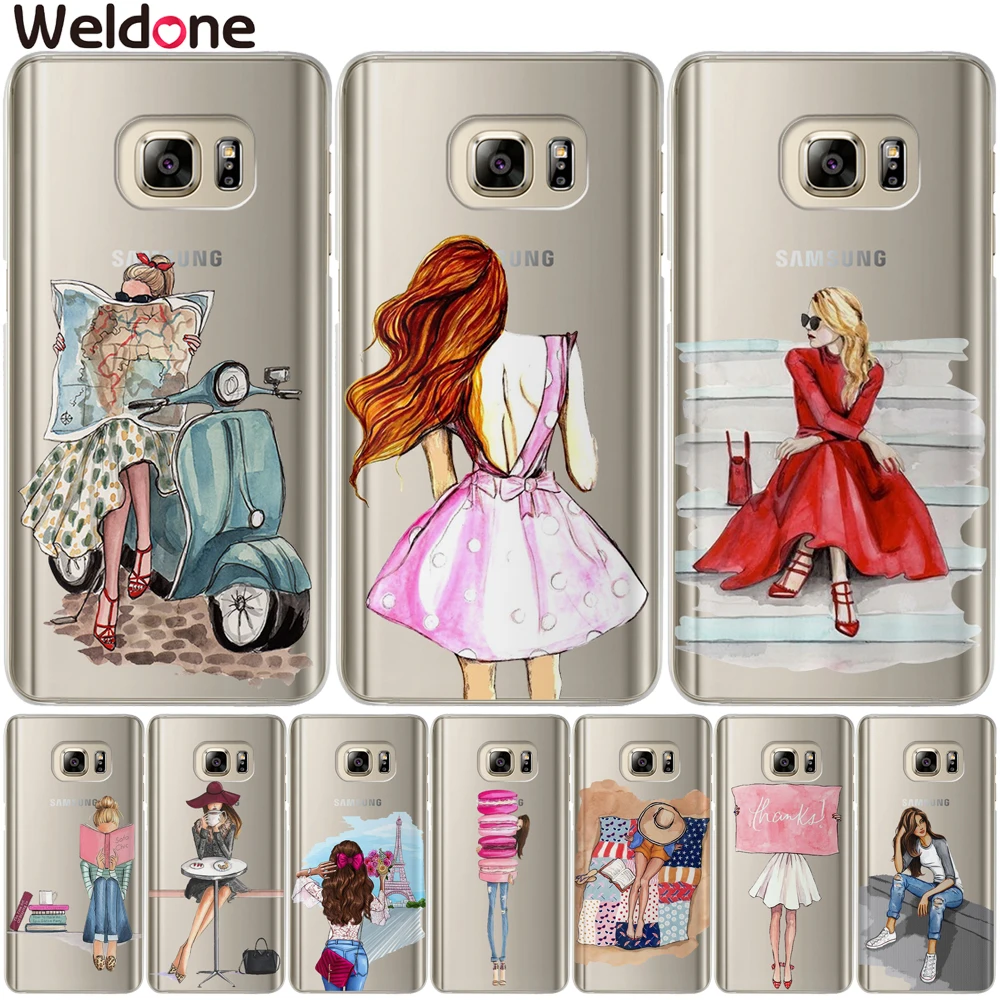 Новое поступление Модный чехол Weldone для девочек Samsung A8 Plus 2018 A3 A5 A7 2015 2016 2017 милые