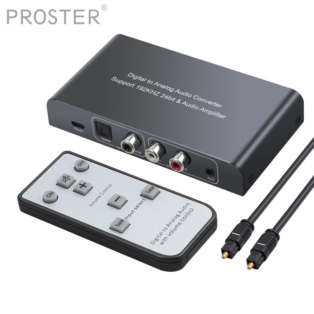 Proster 5Pcs Digital to Analog Audio Converter IR Remote Control coverter RCA Coaxial Optical Toslink to L/R RCA 3.5mm Adapter
Proster 5Pcs Digital to Analog Audio Converter IR Remote Control coverter RCA Coaxial Optical Toslink to L/R RCA 3.5mm Adapter