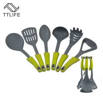 TTLIFE 6 pc Silicone Kitchen Cooking Utensil Set Heat-Resistant Cooking Tool Spoon/Spatula/Ladle/Spaghetti Server/Potato Press
TTLIFE 6 pc Silicone Kitchen Cooking Utensil Set Heat-Resistant Cooking Tool Spoon/Spatula/Ladle/Spaghetti Server/Potato Press